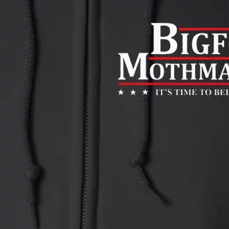 Bigfoot Mothman President 2024 Election Campaign Full Zip Hoodie