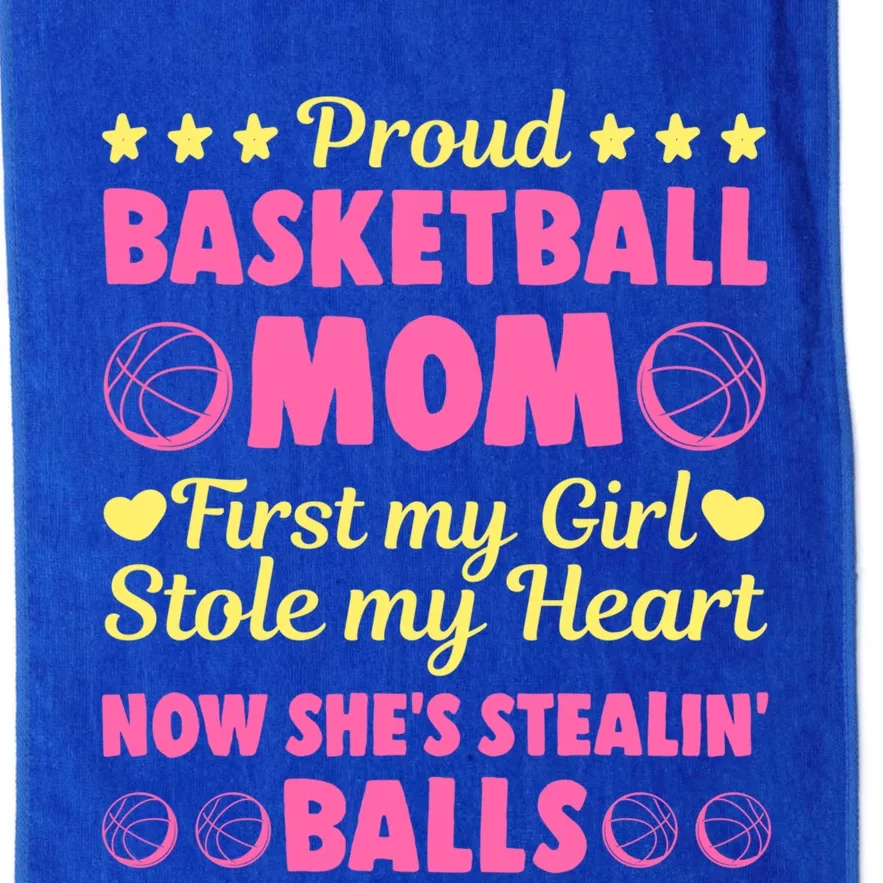 Basketball Mom Proud Mother Of Basketball Player Sport Gift Platinum Collection Golf Towel