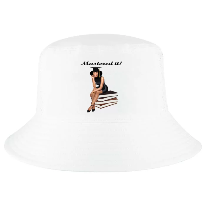 Black Melanin Queen Masters Degree Graduation Mastered It Funny Gift Cool Comfort Performance Bucket Hat