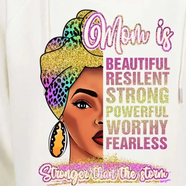 Black Mom Queen Melanin Afro African Mama Mothers Day Cool Gift Womens Funnel Neck Pullover Hood