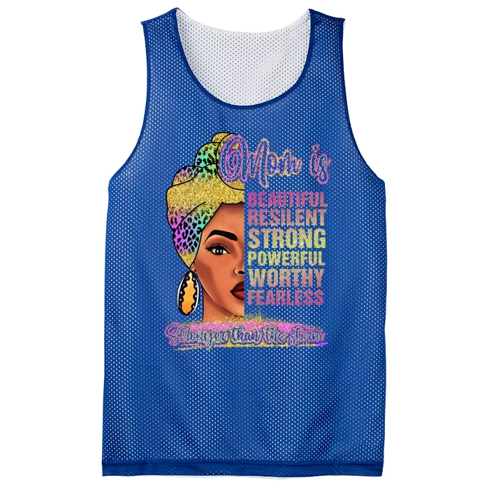 Black Mom Queen Melanin Afro African Mama Mothers Day Cool Gift Mesh Reversible Basketball Jersey Tank