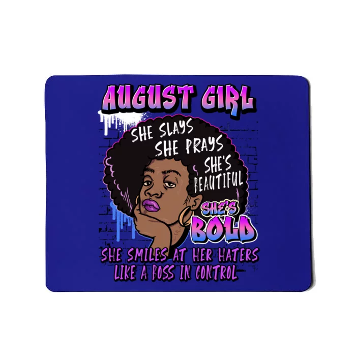 Black Melanin Queen August Afro Birthday Virgo Leo Gift Mousepad