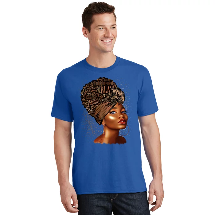 Black Mom Queen Afro African Juneteenth Black History Month Meaningful Gift T-Shirt