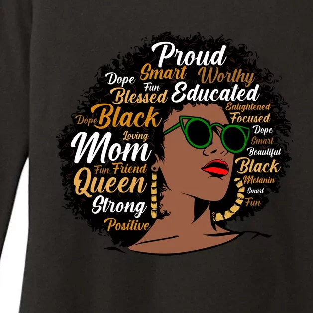 Black Mom Queen Afro African Dope Black Mother Melanin Gift Womens CVC Long Sleeve Shirt