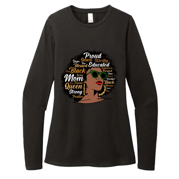 Black Mom Queen Afro African Dope Black Mother Melanin Gift Womens CVC Long Sleeve Shirt