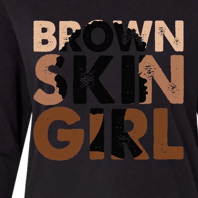 Black Melanin Queen Magic Brown Skin Juneteenth Womens Cotton Relaxed Long Sleeve T-Shirt