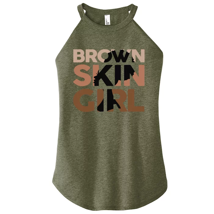 Black Melanin Queen Magic Brown Skin Girl Juneteenth Wo Women’s Perfect Tri Rocker Tank