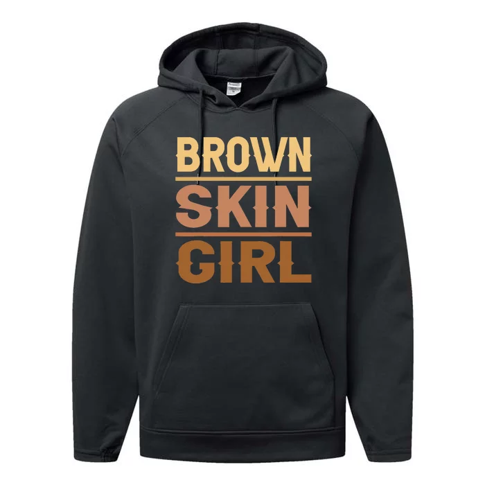 Black Melanin Queen Magic Brown Skin Juneteenth Performance Fleece Hoodie