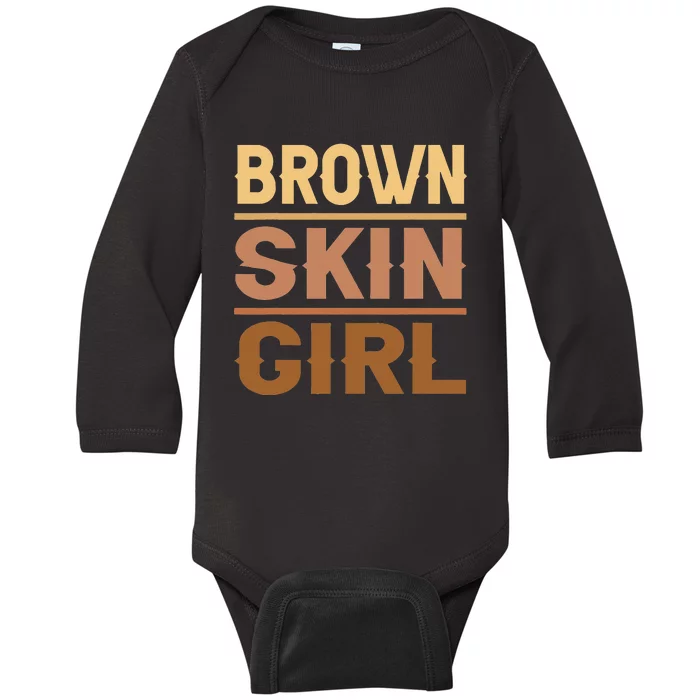 Black Melanin Queen Magic Brown Skin Juneteenth Baby Long Sleeve Bodysuit