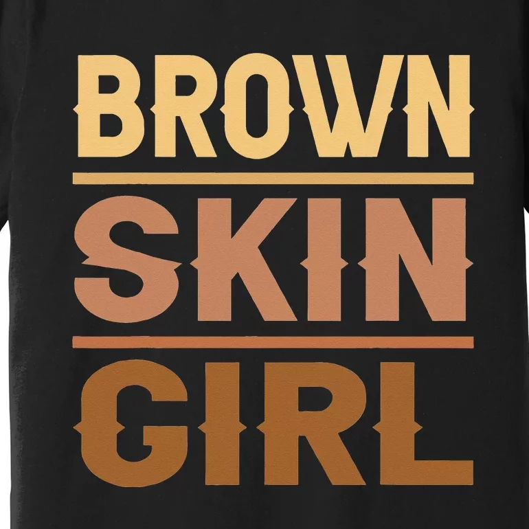 Black Melanin Queen Magic Brown Skin Juneteenth Premium T-Shirt