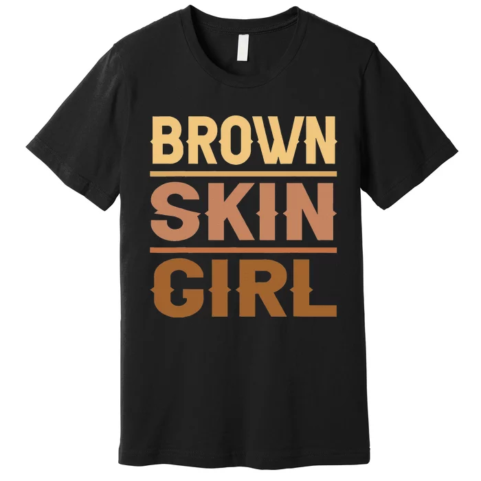 Black Melanin Queen Magic Brown Skin Juneteenth Premium T-Shirt