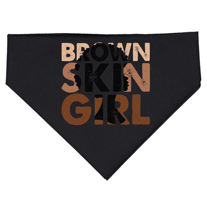 Black Melanin Queen Magic Brown Skin Juneteenth USA-Made Doggie Bandana