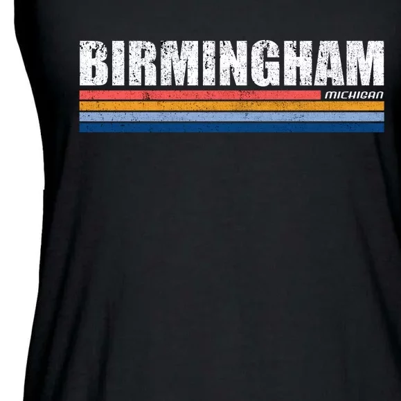 Birmingham Michigan Retro Ladies Essential Flowy Tank