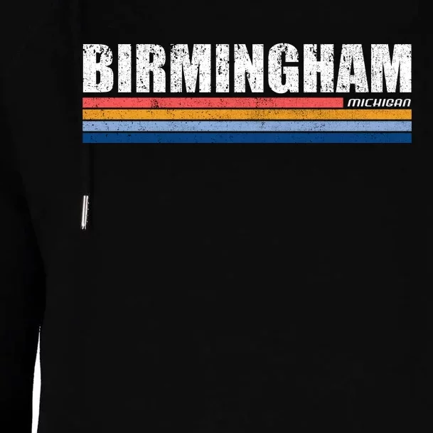 Birmingham Michigan Retro Womens Funnel Neck Pullover Hood