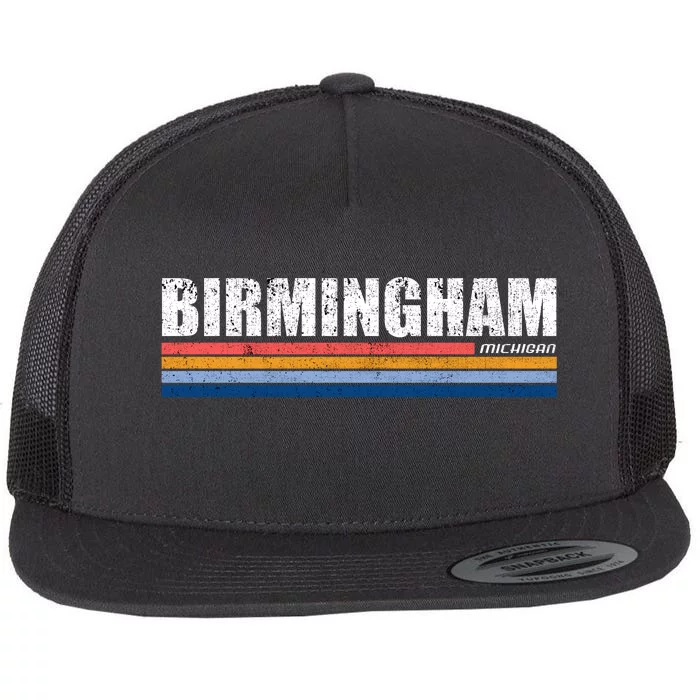 Birmingham Michigan Retro Flat Bill Trucker Hat