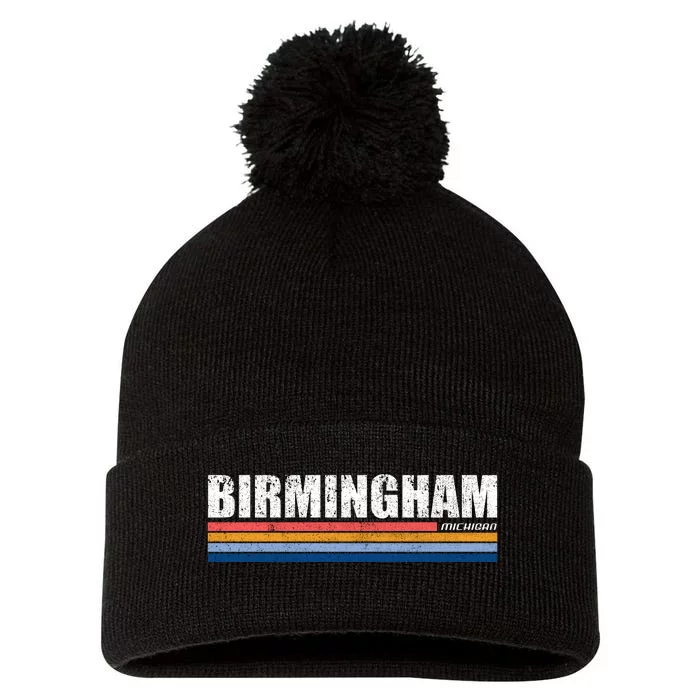 Birmingham Michigan Retro Pom Pom 12in Knit Beanie