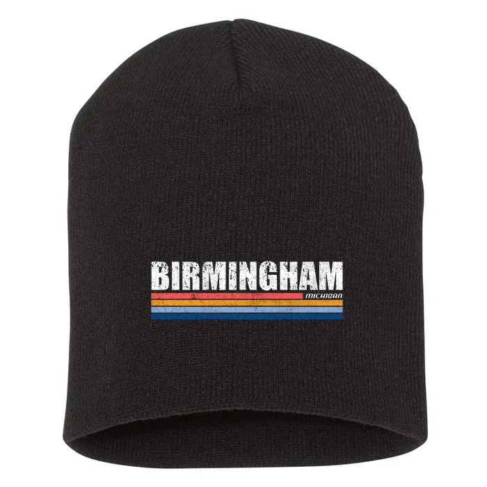 Birmingham Michigan Retro Short Acrylic Beanie