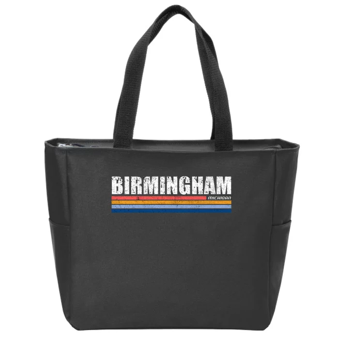 Birmingham Michigan Retro Zip Tote Bag