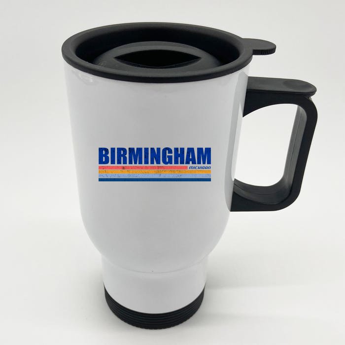 Birmingham Michigan Retro Front & Back Stainless Steel Travel Mug