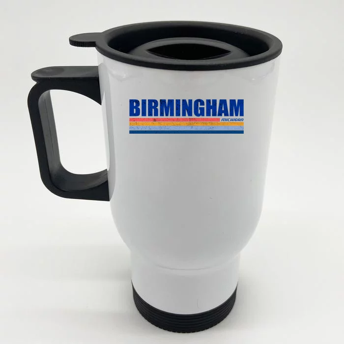 Birmingham Michigan Retro Front & Back Stainless Steel Travel Mug