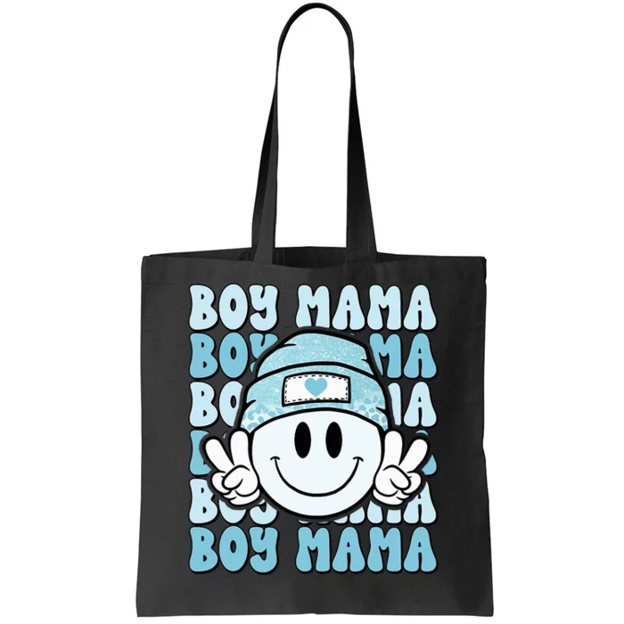 Boy Mama Retro Gift For Mother Mom Of Sons Tote Bag