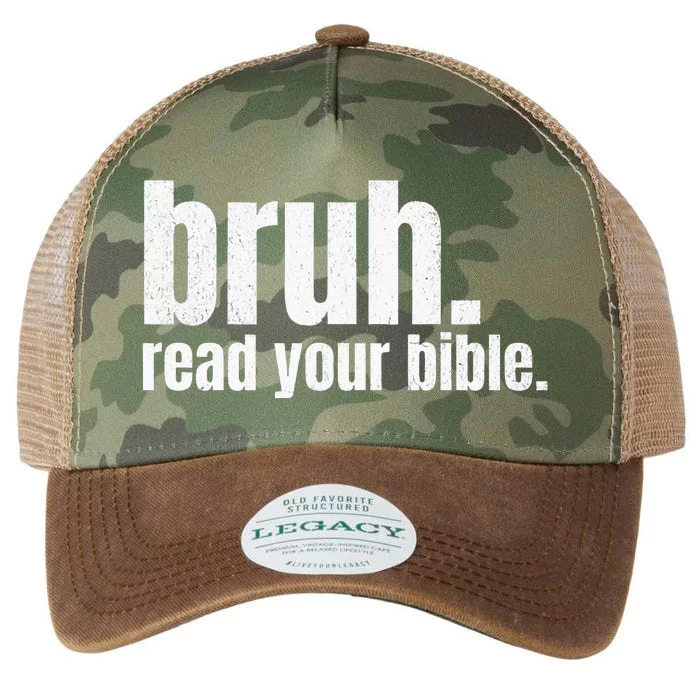 Bruh Meme Read Your Bible God Funny Modern Christian Church Legacy Tie Dye Trucker Hat