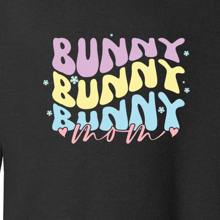 Bunny Mom Retro Easter Mom Mother's Day Easter Day Toddler Sweatshirt