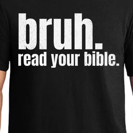 Bruh Meme Read Your Bible God Funny Modern Christian Church Pajama Set