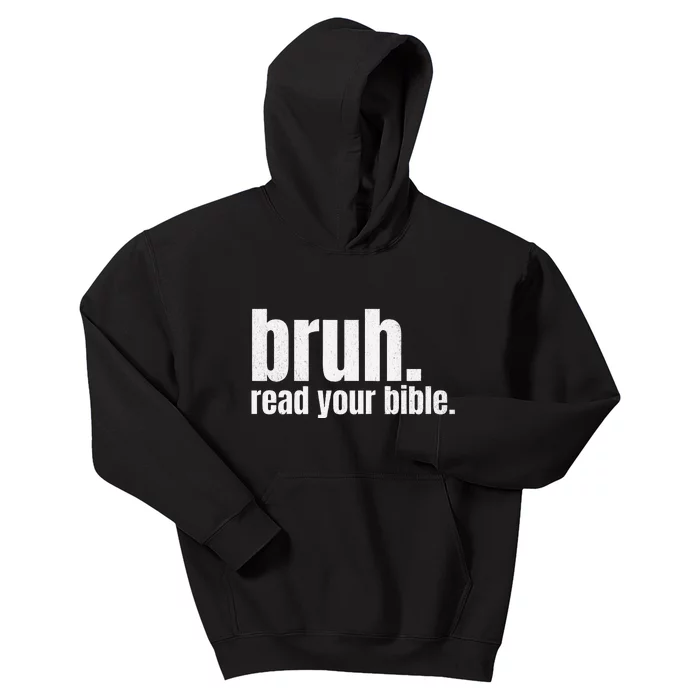 Bruh Meme Read Your Bible God Funny Modern Christian Church Kids Hoodie