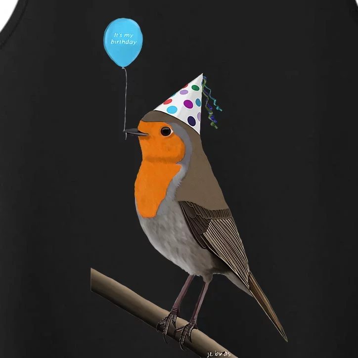 Bird Motif Robin Bird Animal Drawing Birthday Performance Tank