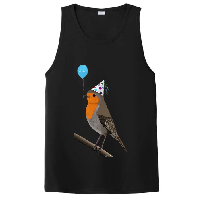 Bird Motif Robin Bird Animal Drawing Birthday Performance Tank