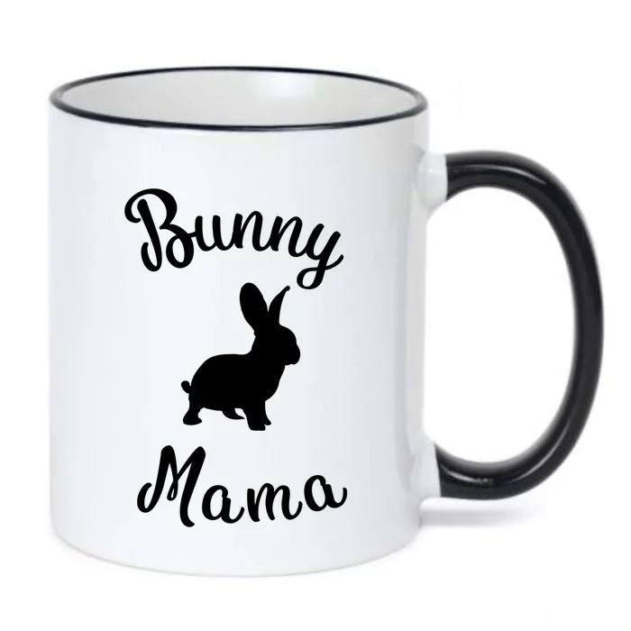 Bunny Mama Rabbit Lover Gift Black Color Changing Mug