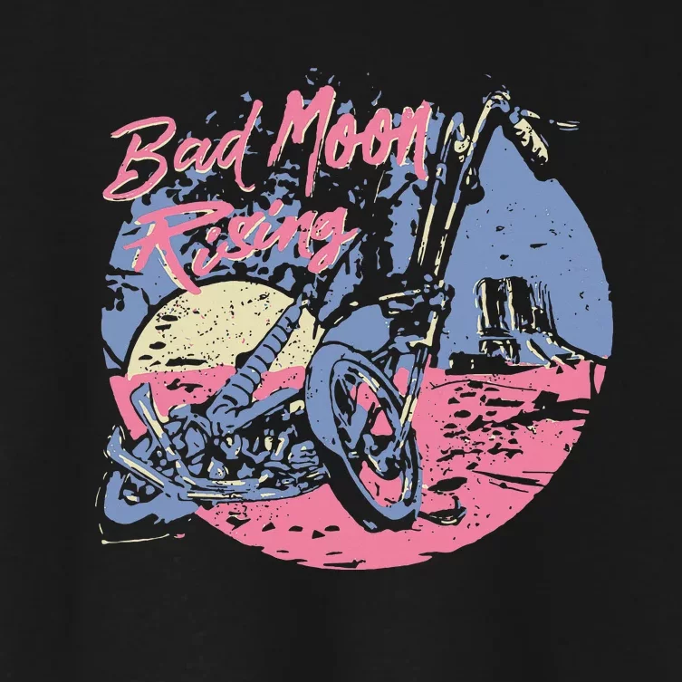 Bad Moon Rising Moon Women's Crop Top Tee