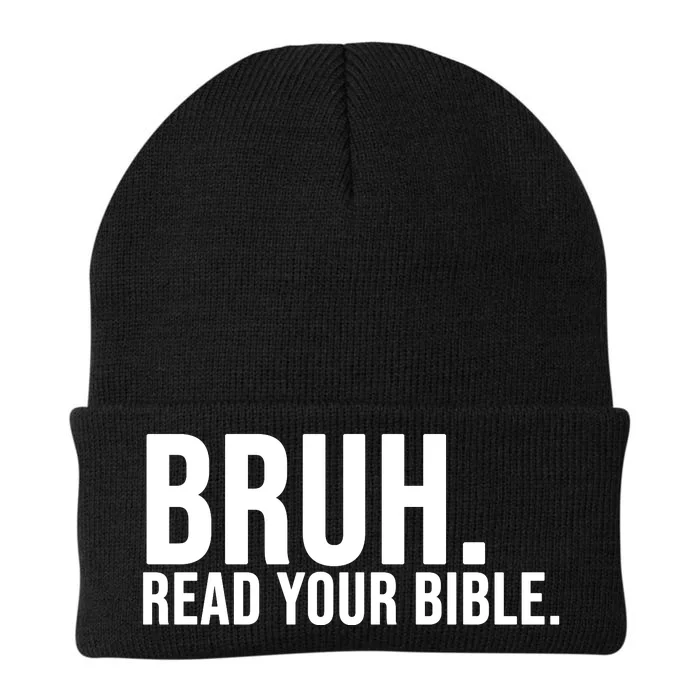 Bruh Meme Read Your Bible Christian Jesus Motivation Knit Cap Winter Beanie