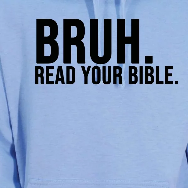 Bruh Meme Read Your Bible Christian Jesus Motivation Unisex Surf Hoodie