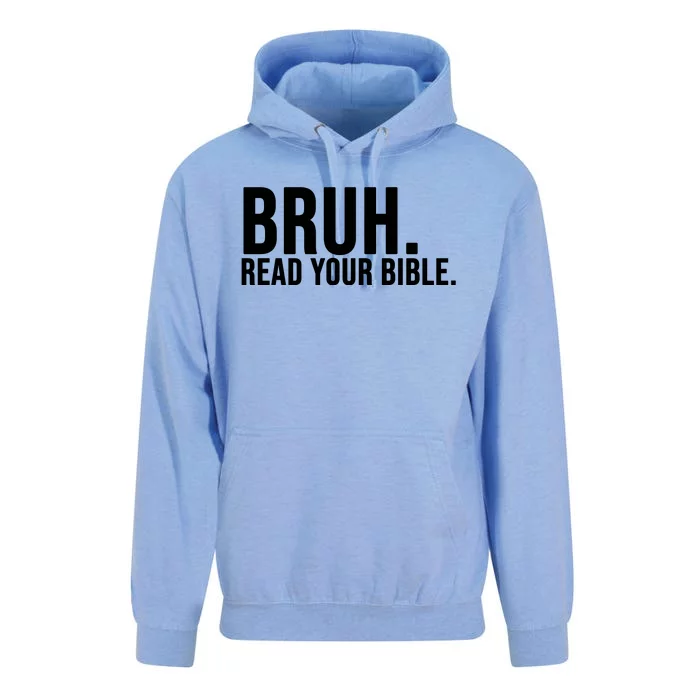 Bruh Meme Read Your Bible Christian Jesus Motivation Unisex Surf Hoodie