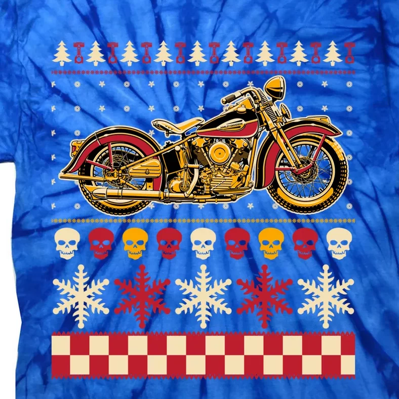 Biker Motorcycle Rider Style Ugly Sweater Gift Tie-Dye T-Shirt