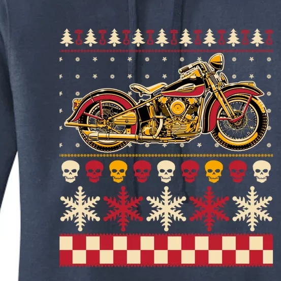 Biker Motorcycle Rider Style Ugly Sweater Gift Women's Pullover Hoodie