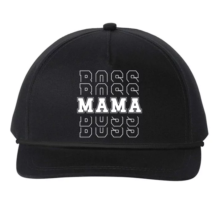 Boss Mama Retro Mom Gift Snapback Five-Panel Rope Hat