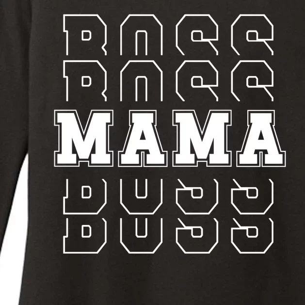 Boss Mama Retro Mom Gift Womens CVC Long Sleeve Shirt