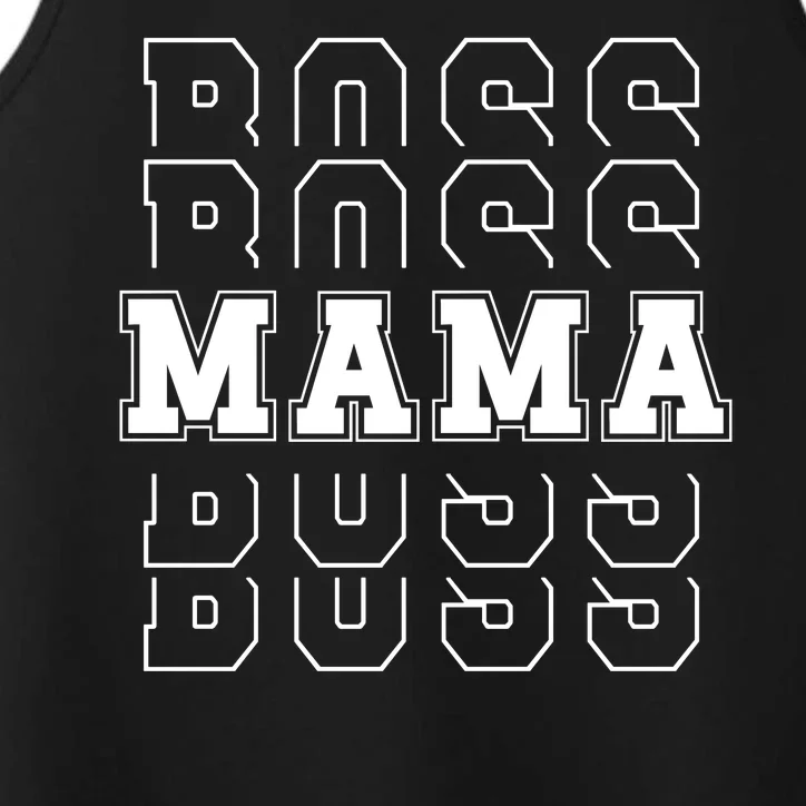 Boss Mama Retro Mom Gift Performance Tank