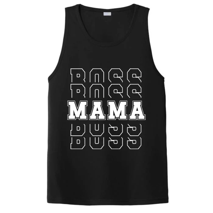 Boss Mama Retro Mom Gift Performance Tank