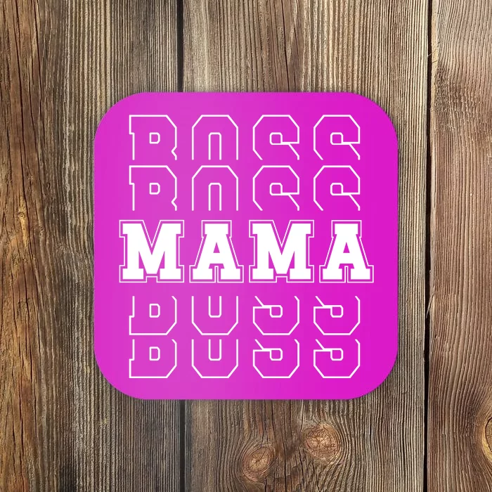 Boss Mama Retro Mom Gift Coaster