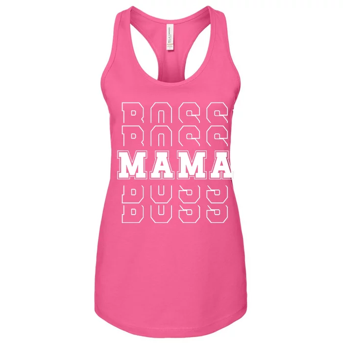 Boss Mama Retro Mom Gift Women's Racerback Tank