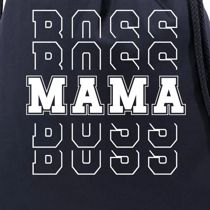 Boss Mama Retro Mom Gift Drawstring Bag