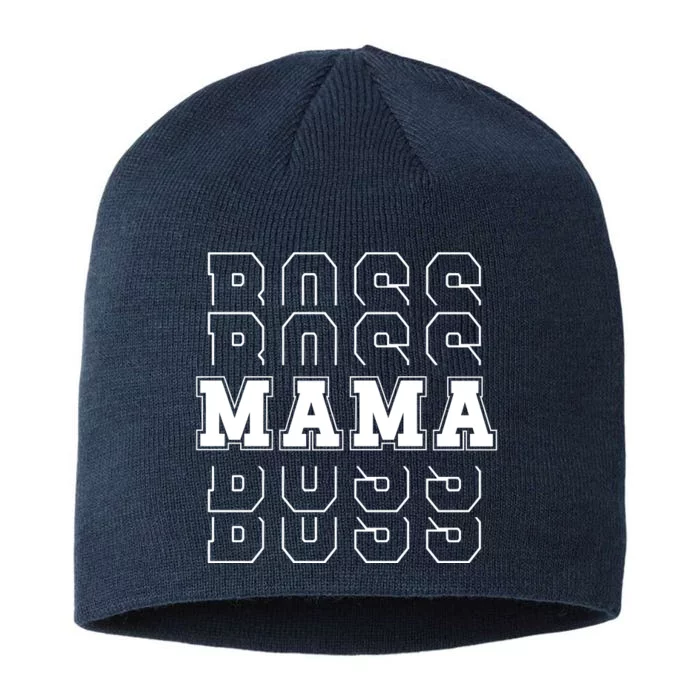 Boss Mama Retro Mom Gift 8 1/2in Sustainable Knit Beanie