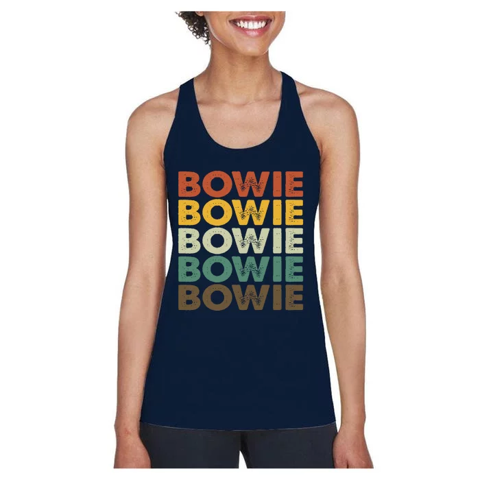 Bowie Maryland Retro Vintage Women's Racerback Tank