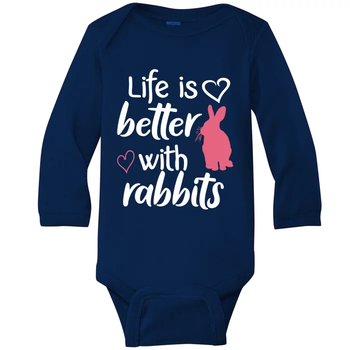 Bunny Mom Rabbit Lover Bunny Mama Rabbit Mother Meaningful Gift Baby Long Sleeve Bodysuit