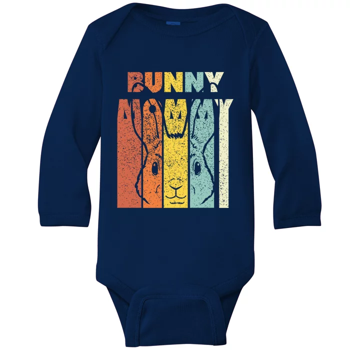 Bunny Mommy Rabbit Mom Bunny Mama Happy Mommy Bunny Gift Baby Long Sleeve Bodysuit