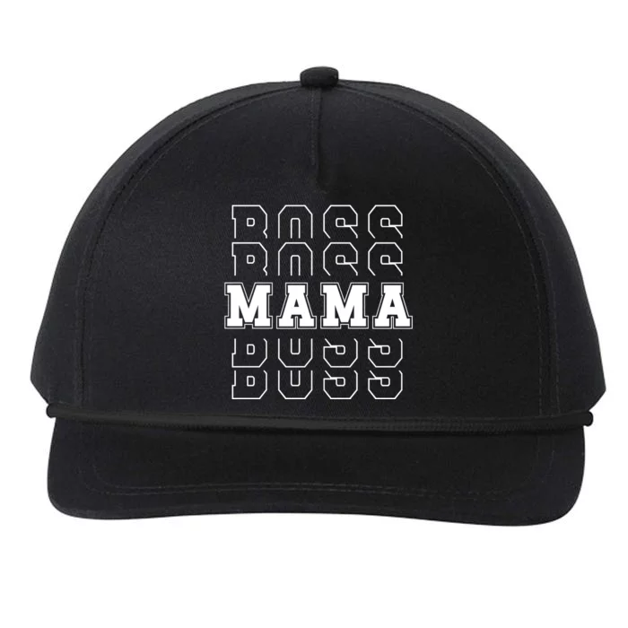 Boss Mama Retro Cute Gift For Mom Snapback Five-Panel Rope Hat